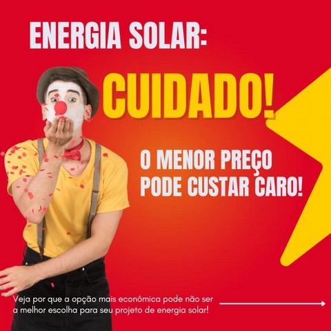 Custo gerador de energia solar